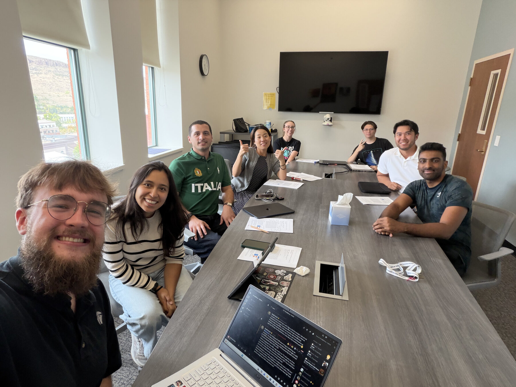 Researchers gathered for a paper reading session on September 28, 2026